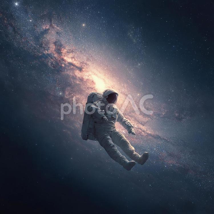 宇宙飛行士の壮大なポートレート 宇宙飛行士,宇宙服,宇宙空間の写真素材