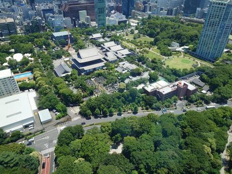 東京タワーから見た景色 東京タワーから見た景色 街並み,東京,自然の写真素材