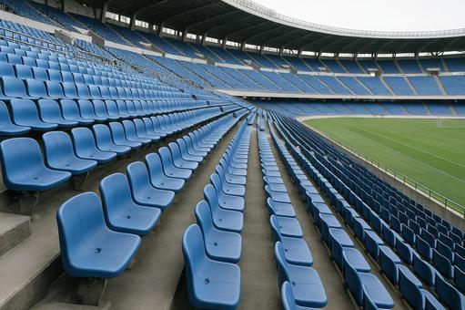 サッカースタジアムの観客席 サッカースタジアムの観客席の写真