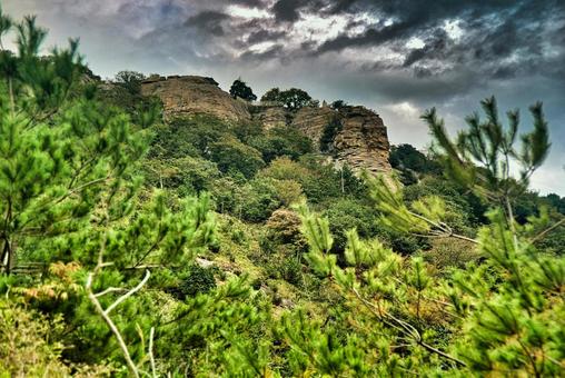 高御位山 播磨平野,山岳,平野の写真素材
