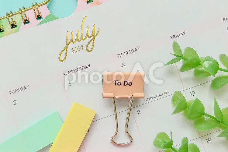 July 7月の予定 7月,july,七月の写真素材