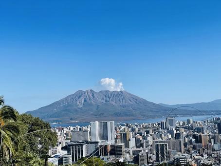 桜島 桜島,鹿児島,活火山の写真素材