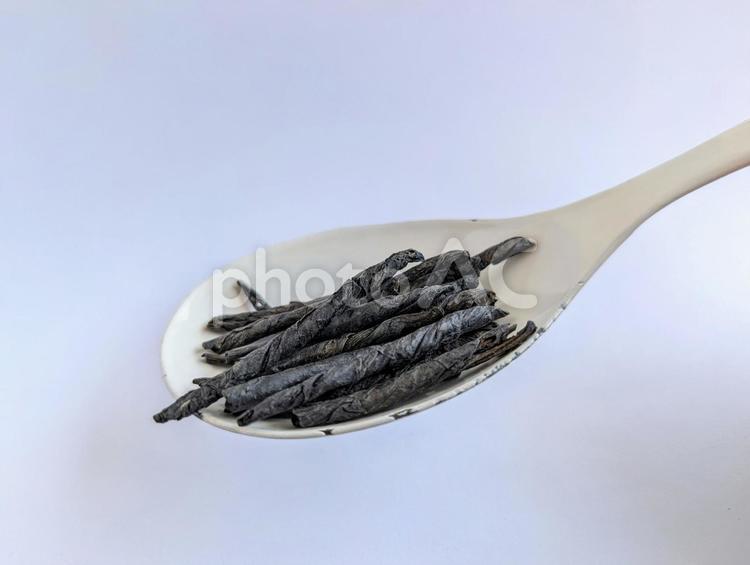 苦丁茶とスプーン2 苦丁茶,苦丁,漢方の写真素材