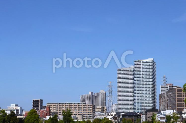 安満遺跡公園から見た高槻市内（大阪府） 高槻市,高槻,街並みの写真素材