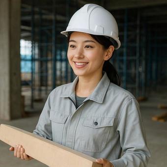 建設業で働く女性 建設業で働く女性の写真