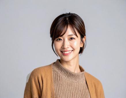 カットモデル笑顔の女性 カットモデル笑顔の女性の写真