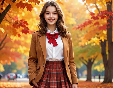 紅葉の公園を散歩 紅葉の公園を散歩の写真