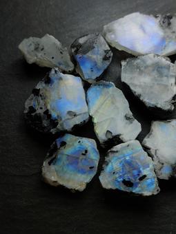 レインボームーンストーン 天然石,鉱石,鉱物の写真素材