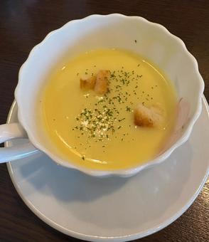 コーンスープ コーンスープ スープ,ランチ,朝食の写真素材