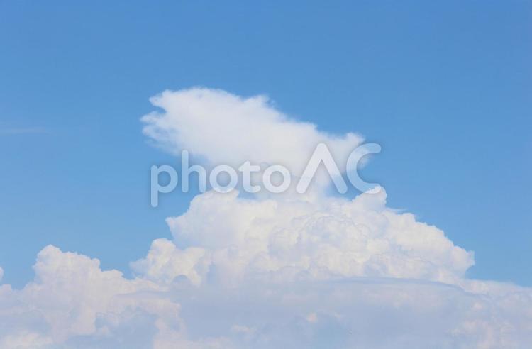 【空の写真】夏の空と雲 青空,夏空,入道雲の写真素材