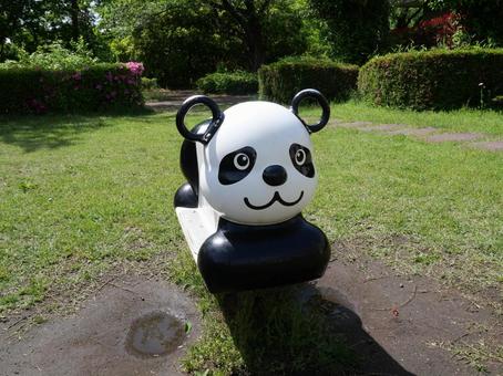 パンダの遊具 パンダの遊具 パンダ,遊具,公園の写真素材