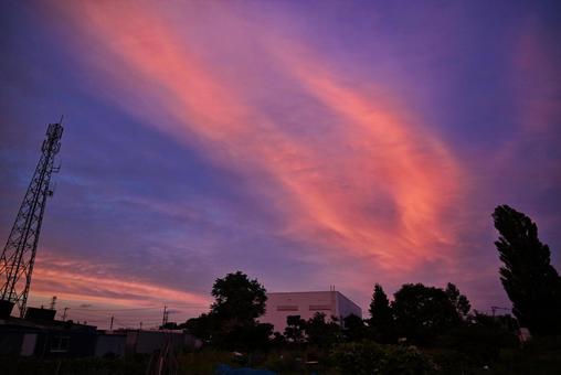 夕焼け 2025/9/9 夕焼け 2025/9/9 夕焼け,夕暮れ,夕方の写真素材