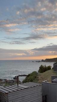 夕暮れの海 和歌山県,すさみ町,すさみの写真素材