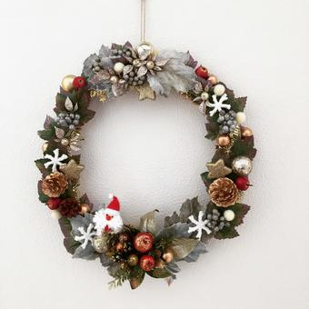 クリスマスリース クリスマス,12月,クリスマスリースの写真素材