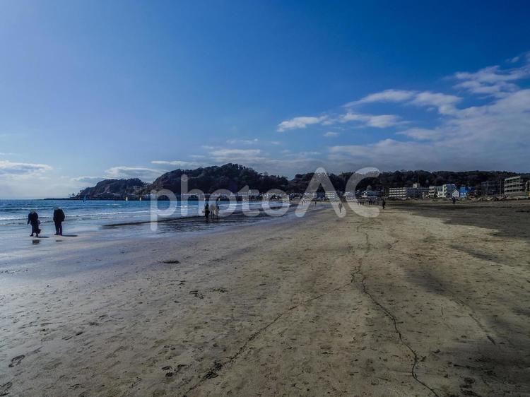【神奈川県】鎌倉市・由比ガ浜 由比ヶ浜,由比ガ浜,海の写真素材