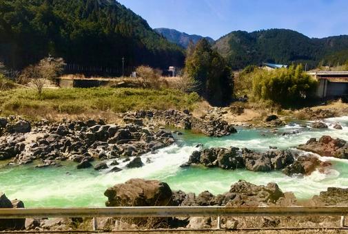 Photo, a river, mountain, landscape, 