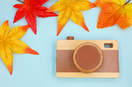 秋の行楽　写真と紅葉 カメラ,写真,撮影の写真素材