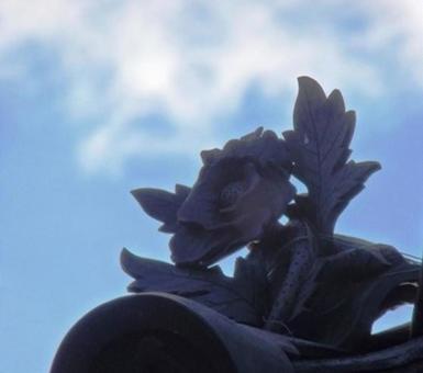 花の鬼瓦 花の鬼瓦の写真