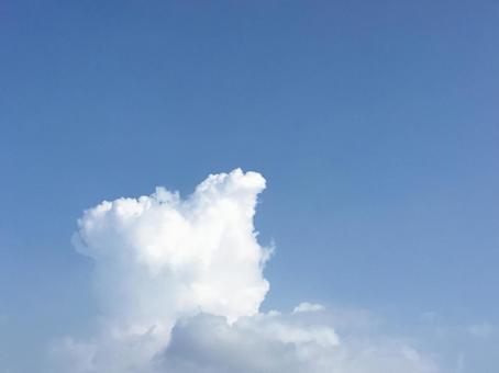 Photo, blue sky, white cloud, blue, 