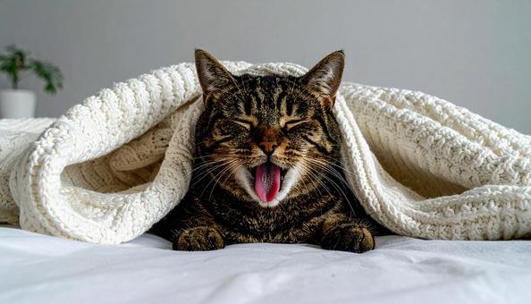 舌を出している猫 舌を出している猫の写真