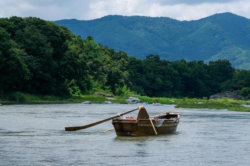 長瀞のライン下り ライン下り,船,カヌーの写真素材