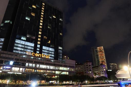 セントラル　シンガポール シンガポール,セントラル,ライトアップの写真素材