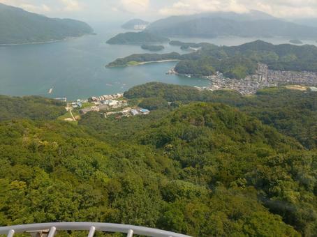 五老スカイタワー 空,絶景,京都の写真素材
