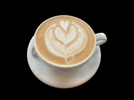 カフェラテ カフェラテ,コーヒーカップ,スプーンの写真素材