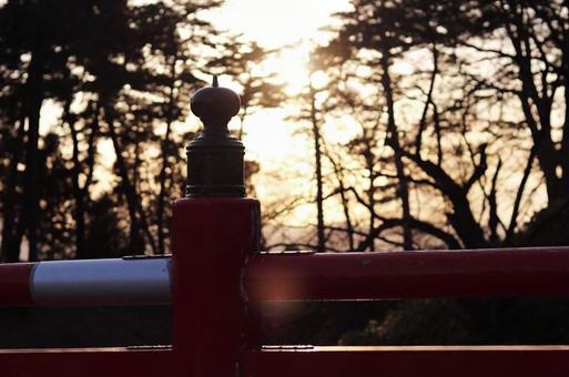 夕日の橋 夕日の橋の写真