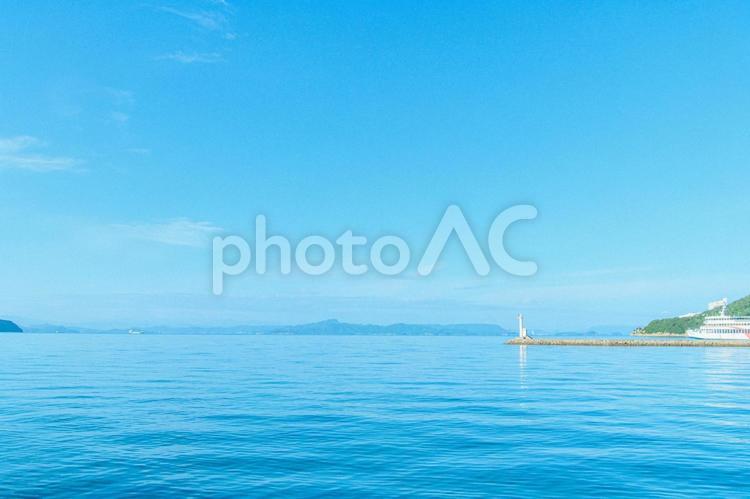 小豆島から見る瀬戸内海 小豆島,離島,島々の写真素材