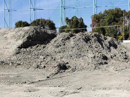 土の山 開発,盛り土,工事現場の写真素材