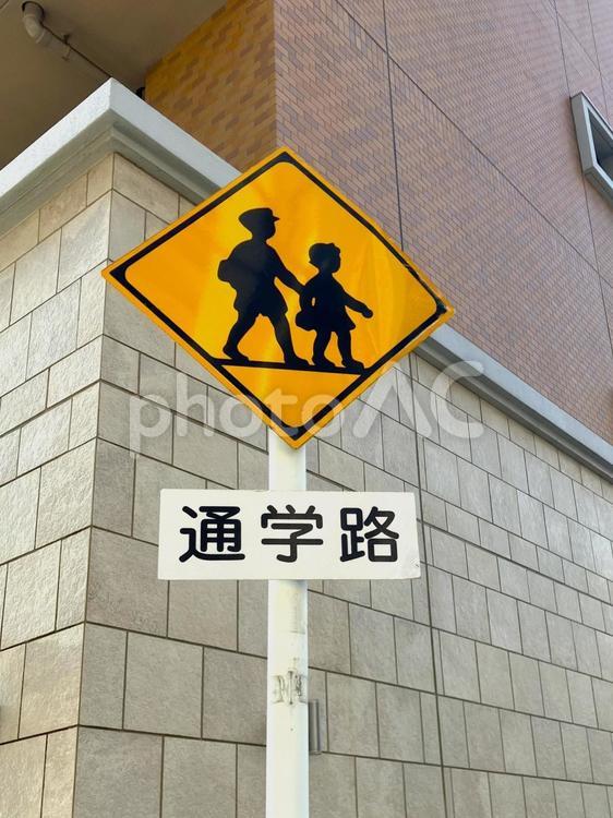 スクールゾーンの標識 標識,通学路,スクールゾーンの写真素材
