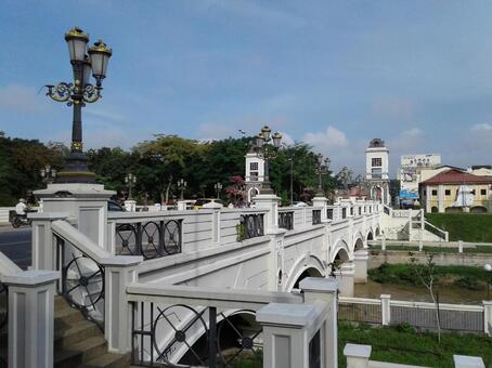 橋 橋,石橋,ランプの写真素材