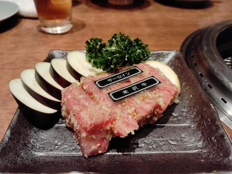 サーロイン サーロイン サーロイン,お肉,肉の写真素材