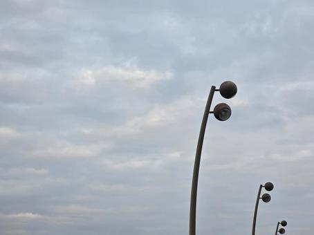 空と街灯 空と街灯 空,自然,景色の写真素材