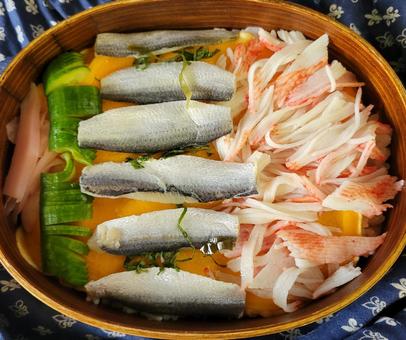 こはだ寿司弁当 こはだ寿司弁当 手作り弁当,わっぱ,器の写真素材