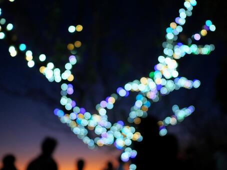 イルミネーション イルミネーション,玉ボケ,丸ボケの写真素材