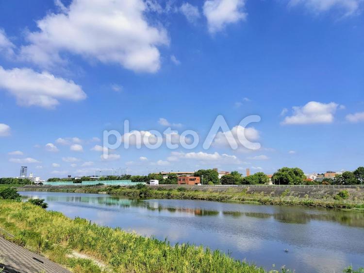 安威川（1）230726 安威川,川,河川の写真素材