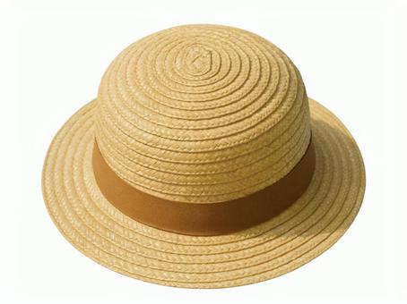 麦わら帽子　白背景の写真