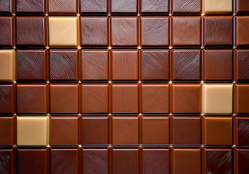 ベージュが差し色のチョコブロック壁 ベージュが差し色のチョコブロック壁の写真