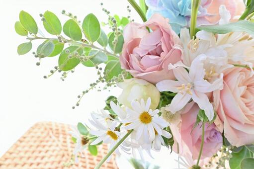 花束 花束,カーネーション,バラの写真素材