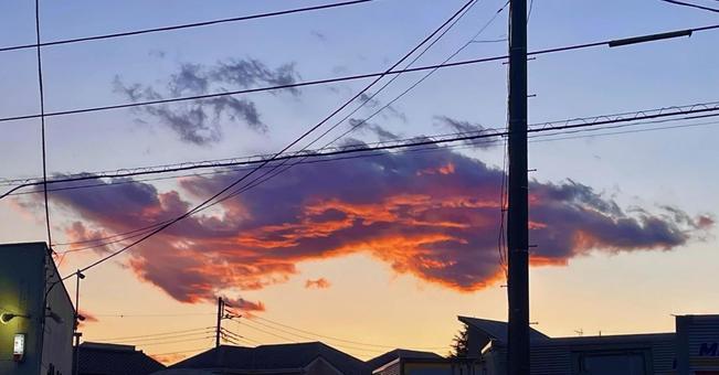 夕焼けの写真
