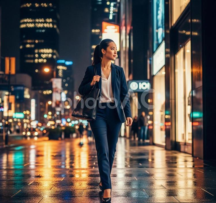 颯爽と歩くキャリアウーマン 女性,ビジネスウーマン,olの写真素材