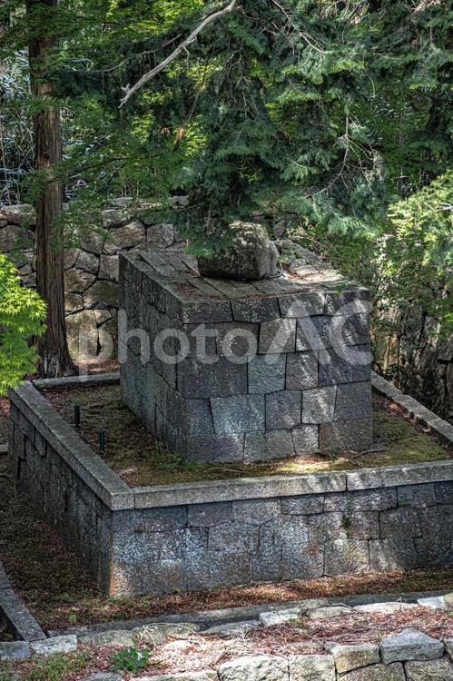 安土城址　信長本廟 安土城,信長本廟,お墓の写真素材
