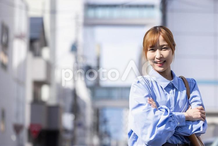笑顔のビジネスウーマン　Business ビジネス,女性,スーツの写真素材