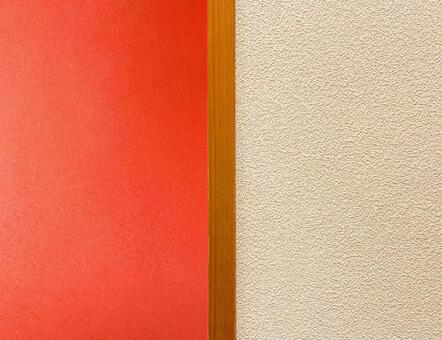 朱色とベージュの和紙の和風デザイン 和紙,和紙背景,朱色の写真素材