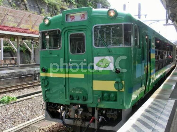 キハ48系びゅうコースター風っこ 車両,列車,東日本の写真素材