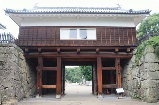 日本百名城、小諸城跡・三之門。重要文化財 小諸城,三之門,長野県の写真素材