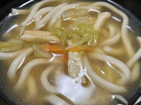 お家の煮込みうどん うどん,麺,油揚げの写真素材