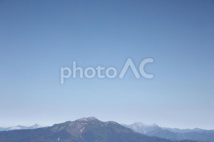 御嶽山を望む景色39 御嶽山,長野県,木曽の写真素材